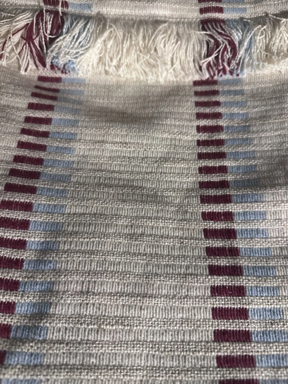 Anthropologie Pieced Stripe Cotton Blend Woven Curtain Single Panel NWOT 50”x84”